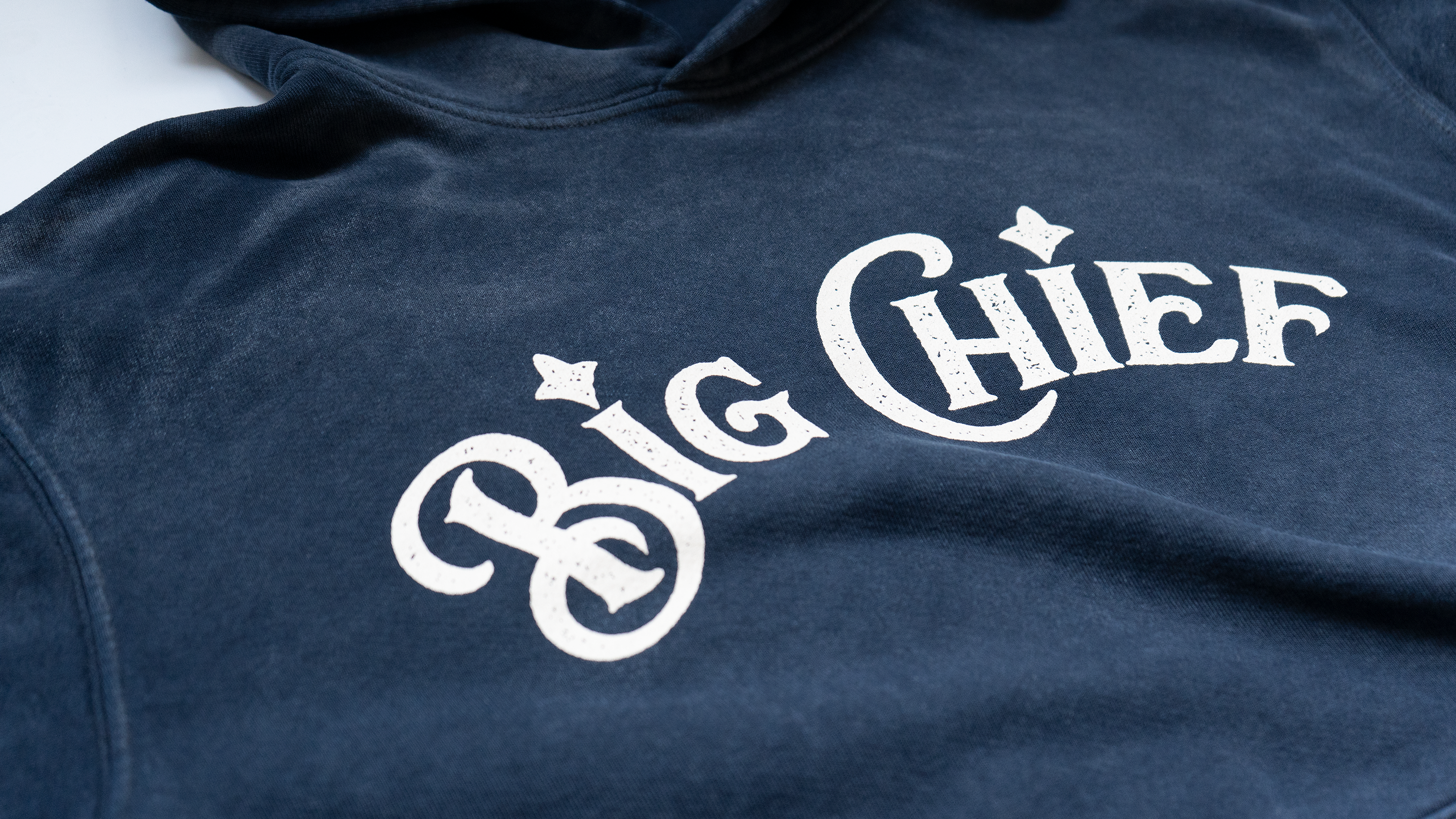 Classic Name Logo Hoodie Blue