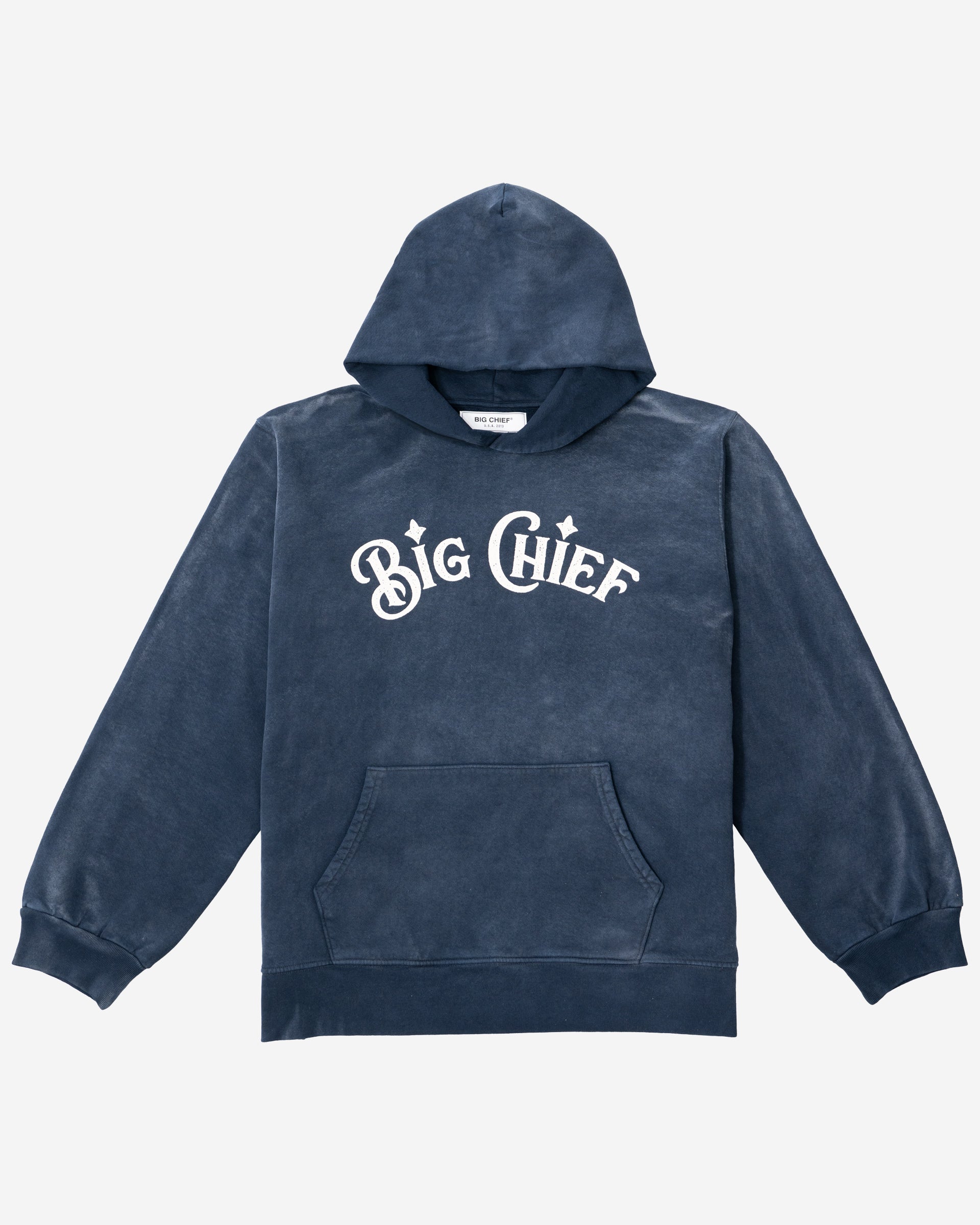 Classic Name Logo Hoodie Blue